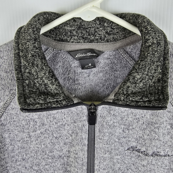 Eddie Bauer Men's Gray Long Sleeve 1/4 Zip Sweater Adventure Hiking WeekendSizeM - Picture 3 of 13
